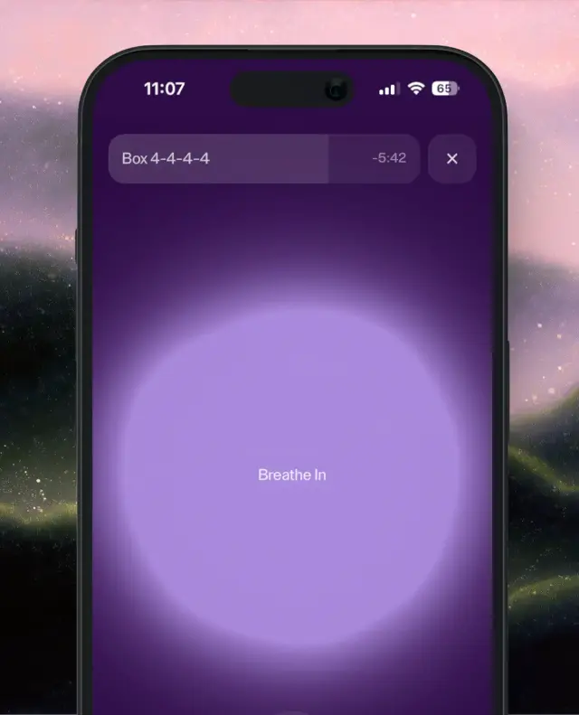 Guided breathing for calm, focus, and sleep